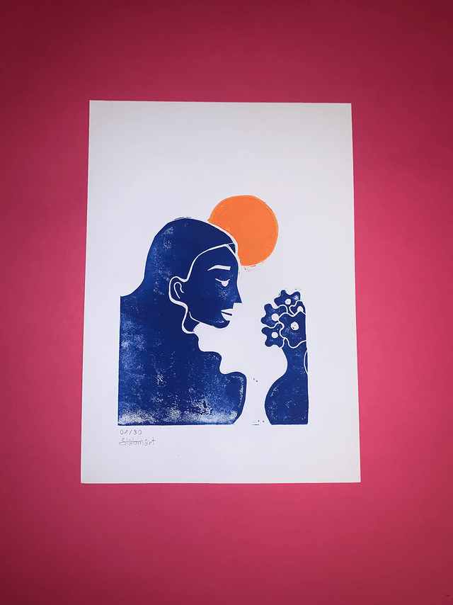 Linogravure A4 édition limitée "Parfum"