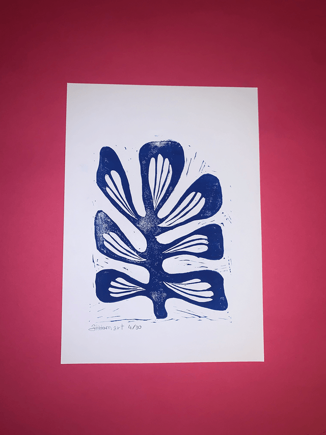 Linogravure A4 édition limitée « Végétal »