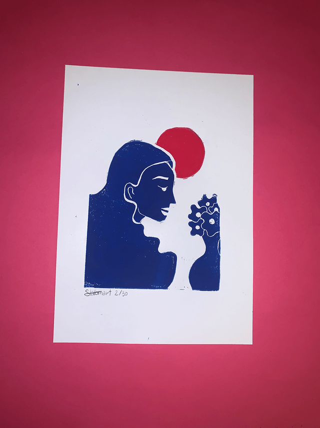 Linogravure A4 édition limitée "Parfum"
