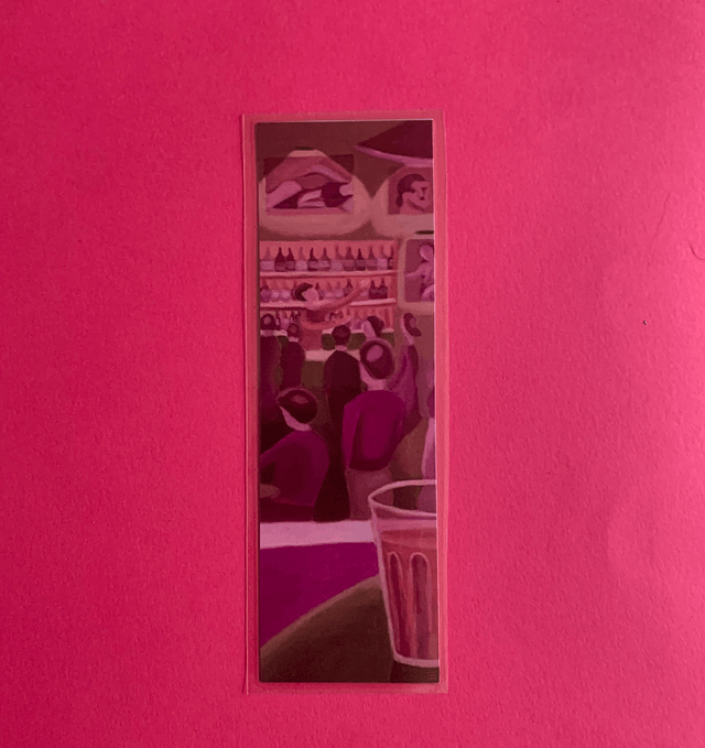 Marque page imprimé et plastifié - tirage d'oeuvre "Bar ambiance"