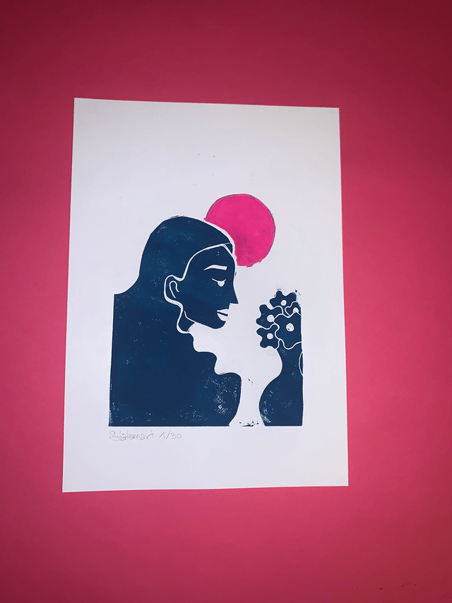Linogravure A4 édition limitée "Parfum"
