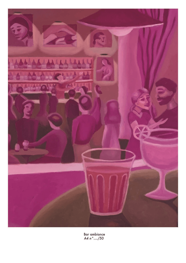Reproduction imprimée Bar ambiance