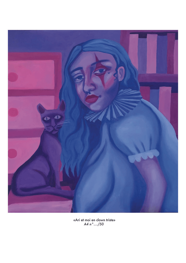 Reproduction imprimée Clown triste