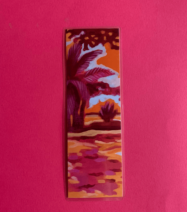 Marque page imprimé et plastifié - tirage d&#039;oeuvre &quot;Après la pluie, n°6&quot;
