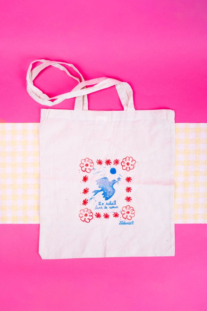 Atelier linogravure : impression de tote bag